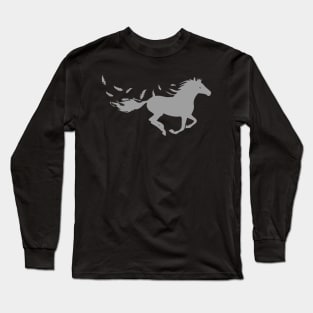 Charming Running Horse Long Sleeve T-Shirt